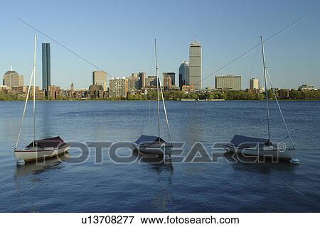 Stock Photo -  Boston, MA, Massachusetts, Downtown Skyline. Fotosearch