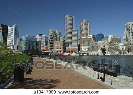 Boston, MA, Massachusetts, Downtown Skyline View Large Photo Image Stock Photo - Boston, MA, Massachusetts, Downtown Skyline. Fotosearch