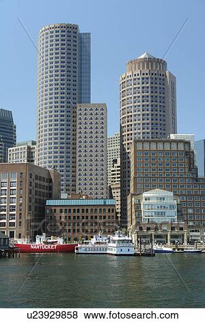 Boston, MA, Massachusetts, Downtown Skyline View Large Photo Image Stock Photo - Boston, MA, Massachusetts, Downtown Skyline. Fotosearch