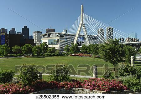Boston, MA, Massachusetts, Downtown, Charles River Bridge, cable-stayed bridge, The Big Dig View Large Photo Image Stock Photo - Boston, MA, Massachusetts, Downtown, Charles River Bridge, cable-stayed bridge, The Big Dig. Fotosearch