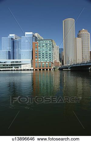 Stock Photograph -  Boston, MA, Massachusetts, Downtown Skyline. Fotosearch