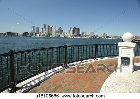 Stock Photograph -  Boston, MA, Massachusetts, Downtown Skyline. Fotosearch