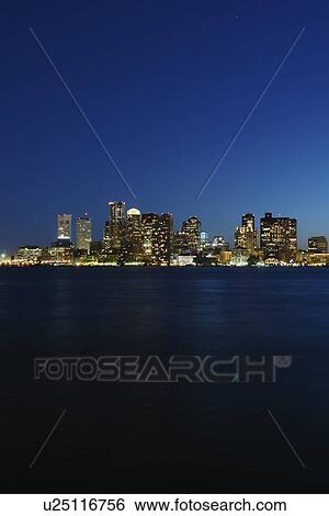 Boston, MA, Massachusetts, Downtown Skyline, evening View Large Photo Image Stock Photograph - Boston, MA, Massachusetts, Downtown Skyline, evening. Fotosearch