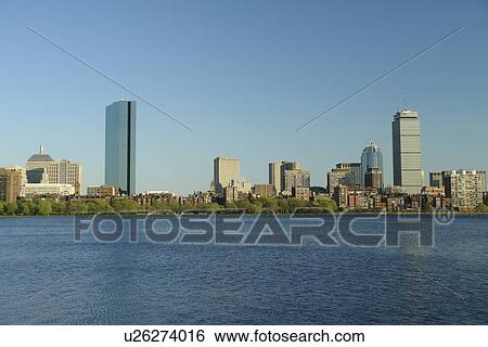 Stock Photograph -  Boston, MA, Massachusetts, Downtown Skyline. Fotosearch