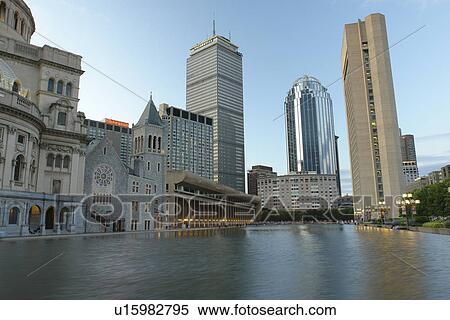 Boston, MA, Massachusetts, Downtown, skyline, Prudential Center, The First Church of Christian Scientist View Large Photo Image Stock Photography - Boston, MA, Massachusetts, Downtown, skyline, Prudential Center, The First Church of Christian Scientist. Fotosearch