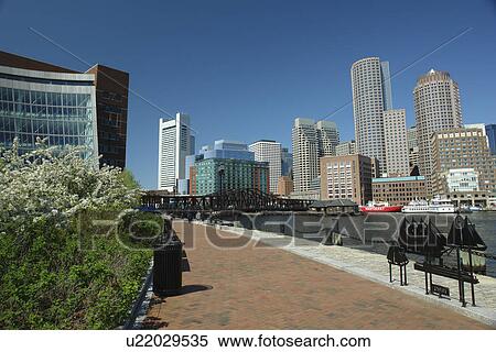 Boston, MA, Massachusetts, Downtown Skyline View Large Photo Image Stock Photography - Boston, MA, Massachusetts, Downtown Skyline. Fotosearch
