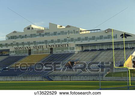 Stock Photo -  Bozeman, MT, Montana, Montana State University, stadium, The Bobcats. Fotosearch