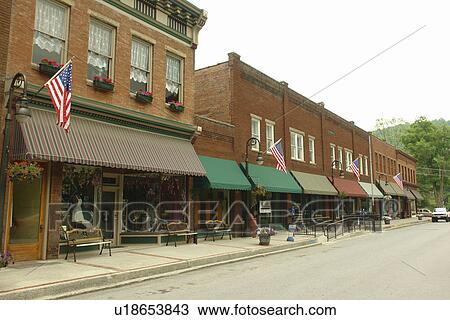 Stock Image -  Bramwell, WV, West Virginia, Historic District. Fotosearch