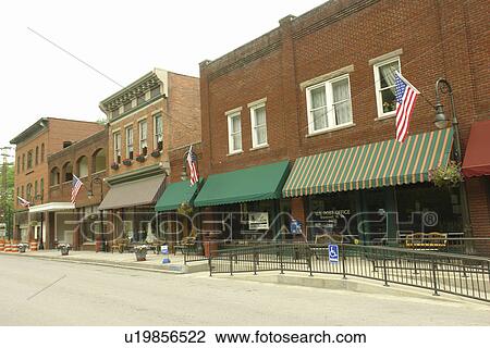 Stock Image -  Bramwell, WV, West Virginia, Historic District. Fotosearch