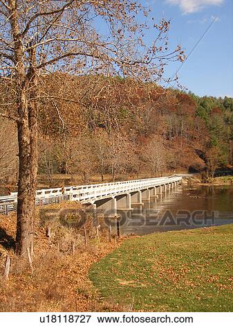Stock Photo -  bridge, New River, Fries, Virginia, VA. Fotosearch
