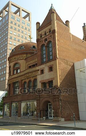 Stock Image -  Bridgeport, CT, Connecticut, Downtown, The Barnum Museum. Fotosearch