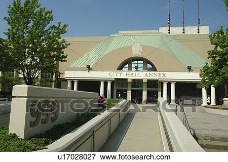 Stock Photo -  Bridgeport, CT, Connecticut, Downtown, City Hall Annex. Fotosearch