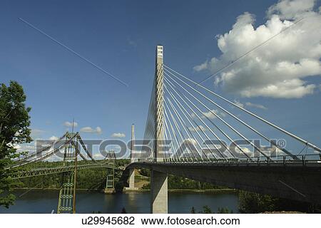 Bucksport, ME, Maine, Penobscot Narrows Bridge & Observatory View Large Photo Image Stock Image - Bucksport, ME, Maine, Penobscot Narrows Bridge & Observatory. Fotosearch