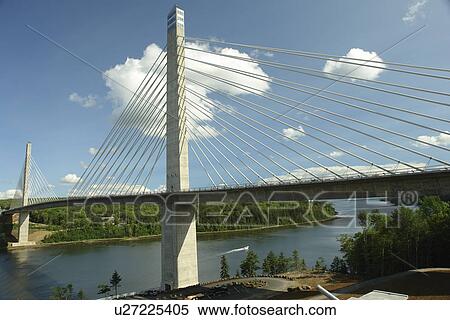 Bucksport, ME, Maine, Penobscot Narrows Bridge & Observatory View Large Photo Image Stock Photography - Bucksport, ME, Maine, Penobscot Narrows Bridge & Observatory. Fotosearch