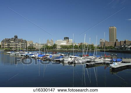 Buffalo, NY, New York, Lake Erie, Erie Basin Marina, downtown skyline View Large Photo Image Stock Photo - Buffalo, NY, New York, Lake Erie, Erie Basin Marina, downtown skyline. Fotosearch
