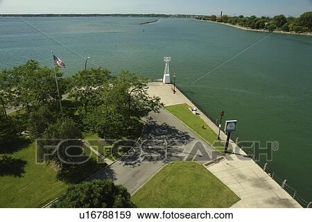 Stock Photo -  Buffalo, NY, New York, Lake Erie, Buffalo River Naval and Military Park, waterfront. Fotosearch