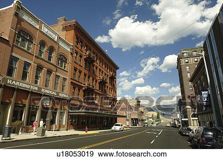 Stock Photo -  Butte, MT, Montana, downtown. Fotosearch