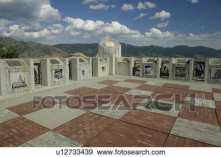 Stock Photo -  Butte, MT, Montana, Granite Mountain Speculator Fire Memorial, 168 killed in 1917. Fotosearch