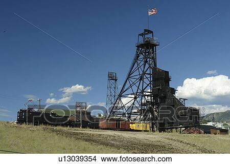 Picture -  Butte, MT, Montana, Montana's Copperway, Anselmo Mine Yard. Fotosearch