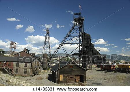 Butte, MT, Montana, Montana's Copperway, Anselmo Mine Yard View Large Photo Image Stock Image - Butte, MT, Montana, Montana's Copperway, Anselmo Mine Yard. Fotosearch