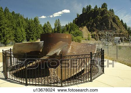 Clark Fork, ID, Idaho, Cabinet Gorge Dam, hydroelectric development, Clark Fork River View Large Photo Image Picture - Clark Fork, ID, Idaho, Cabinet Gorge Dam, hydroelectric development, Clark Fork River. Fotosearch