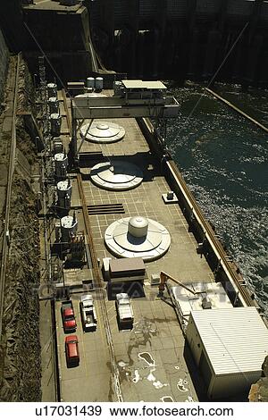 Stock Photo -  Clark Fork, ID, Idaho, Cabinet Gorge Dam, hydroelectric development, Clark Fork River. Fotosearch