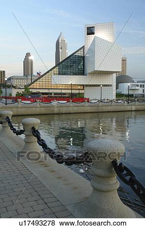 Cleveland, OH, Ohio, Lake Erie, Rock & Roll Hall of Fame and Museum, downtown skyline, evening View Large Photo Image Stock Photo - Cleveland, OH, Ohio, Lake Erie, Rock & Roll Hall of Fame and Museum, downtown skyline, evening. Fotosearch