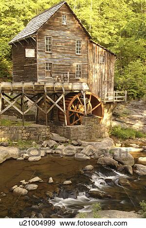 Clifftop, WV, West Virginia, Babcock State Park, The Glade, Glade Creek Grist Mill View Large Photo Image Stock Photo - Clifftop, WV, West Virginia, Babcock State Park, The Glade, Glade Creek Grist Mill. Fotosearch