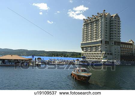 Stock Photo -  Coeur D' Alene, ID, Idaho, Coeur D' Alene Resort, Lake Coeur D' Alene. Fotosearch