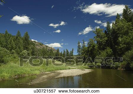 Colville Indian Reservation, WA, Washington, Sanpoil River View Large Photo Image Stock Photo - Colville Indian Reservation, WA, Washington, Sanpoil River. Fotosearch