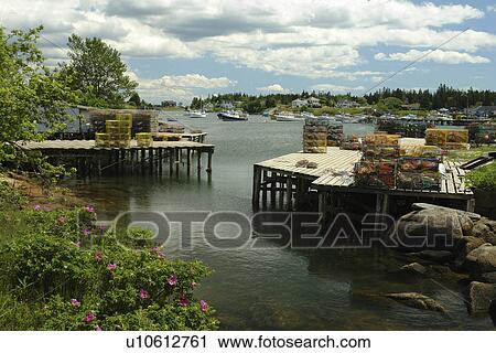 Corea, ME, Maine, Schoodic Peninsula, fishing harbor, lobster traps, buoys View Large Photo Image Stock Image - Corea, ME, Maine, Schoodic Peninsula, fishing harbor, lobster traps, buoys. Fotosearch