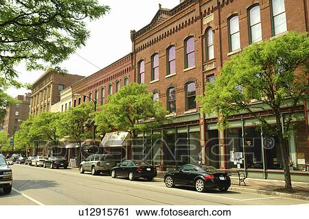 Corning, NY, New York, Historic Downtown View Large Photo Image Stock Image - Corning, NY, New York, Historic Downtown. Fotosearch