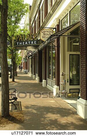 Corning, NY, New York, Historic Downtown View Large Photo Image Stock Image - Corning, NY, New York, Historic Downtown. Fotosearch