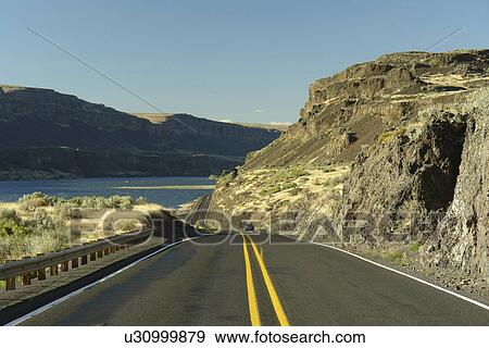 Coulee City, WA, Washington, Grand Coulee, Route 17, road View Large Photo Image Stock Photo - Coulee City, WA, Washington, Grand Coulee, Route 17, road. Fotosearch