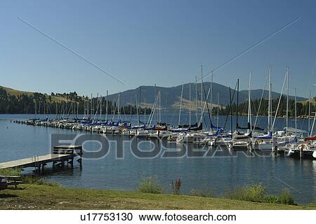 Dayton, MT, Montana, Flathead Indian Reservation, Mission Valley, Flathead Lake, marina View Large Photo Image Stock Image - Dayton, MT, Montana, Flathead Indian Reservation, Mission Valley, Flathead Lake, marina. Fotosearch