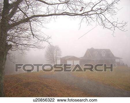 farmhouse, fog, Galax, Virginia, VA View Large Photo Image Stock Image - farmhouse, fog, Galax, Virginia, VA. Fotosearch