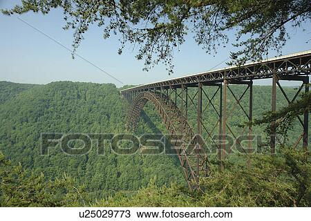 Stock Image -  Fayetteville, WV, West Virginia, New River Gorge Bridge. Fotosearch