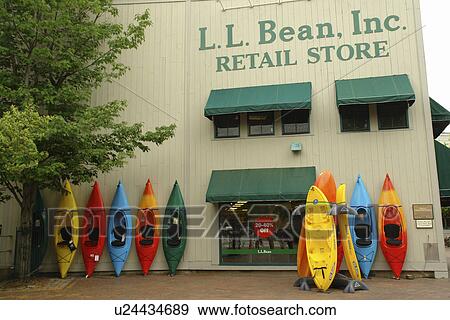 Stock Photo -  Freeport, ME, Maine, LL Bean Inc. Retail Store. Fotosearch