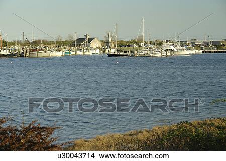 Picture -  Galilee, RI, Rhode Island, Port Harbor, marina. Fotosearch