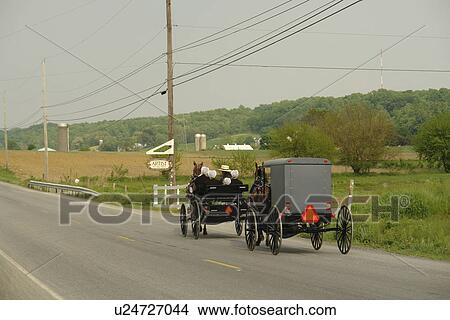 Gap, PA, Pennsylvania, Pennsylvania Dutch Country, Amish, horse and open buggy, buggies, family, road View Large Photo Image Picture - Gap, PA, Pennsylvania, Pennsylvania Dutch Country, Amish, horse and open buggy, buggies, family, road. Fotosearch