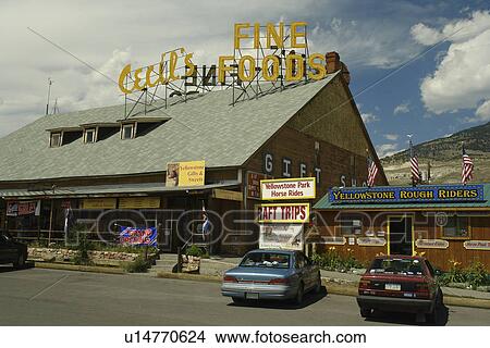 Gardiner, MT, Montana, downtown, restaurant View Large Photo Image Picture - Gardiner, MT, Montana, downtown, restaurant. Fotosearch