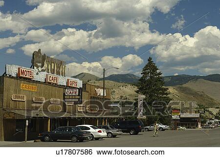 Gardiner, MT, Montana, downtown View Large Photo Image Stock Photograph - Gardiner, MT, Montana, downtown. Fotosearch