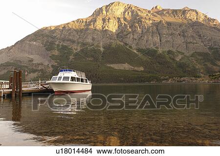 Glacier National Park, MT, Montana, Rocky Mountains, Going to the Sun Road, St. Mary Lake, Rising Sun Boat Landing, excursion boat View Large Photo Image Picture - Glacier National Park, MT, Montana, Rocky Mountains, Going to the Sun Road, St. Mary Lake, Rising Sun Boat Landing, excursion boat. Fotosearch
