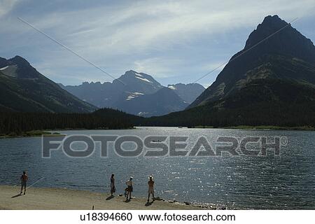 Glacier National Park, MT, Montana, Rocky Mountains, Many Glacier Region, Swiftcurrent Lake View Large Photo Image Stock Image - Glacier National Park, MT, Montana, Rocky Mountains, Many Glacier Region, Swiftcurrent Lake. Fotosearch
