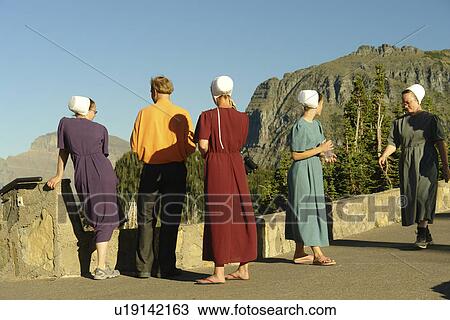 Stock Image -  Glacier National Park, MT, Montana, Rocky Mountains, Going to the Sun Road, Continental Divide, Logan Pass Visitor Center, Nature Trail. Fotosearch