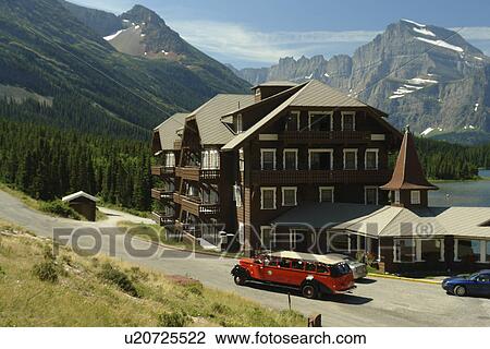Glacier National Park, MT, Montana, Rocky Mountains, Many Glacier Region, Many Glacier Hotel, Swiftcurrent Lake View Large Photo Image Stock Image - Glacier National Park, MT, Montana, Rocky Mountains, Many Glacier Region, Many Glacier Hotel, Swiftcurrent Lake. Fotosearch