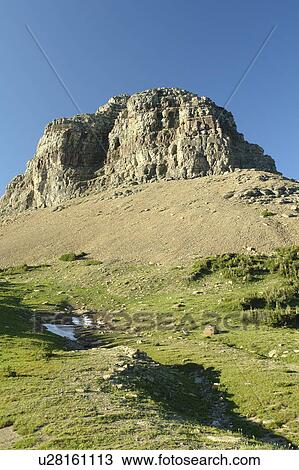 Stock Image -  Glacier National Park, MT, Montana, Rocky Mountains, Going to the Sun Road, Continental Divide, Logan Pass Visitor Center. Fotosearch