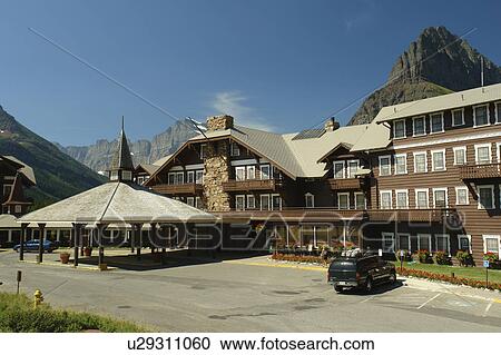 Glacier National Park, MT, Montana, Rocky Mountains, Many Glacier Region, Many Glacier Hotel View Large Photo Image Stock Image - Glacier National Park, MT, Montana, Rocky Mountains, Many Glacier Region, Many Glacier Hotel. Fotosearch