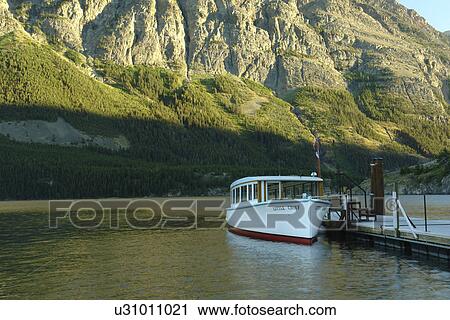 Glacier National Park, MT, Montana, Rocky Mountains, Going to the Sun Road, St. Mary Lake, excursion boat View Large Photo Image Stock Image - Glacier National Park, MT, Montana, Rocky Mountains, Going to the Sun Road, St. Mary Lake, excursion boat. Fotosearch