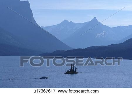 Glacier National Park, MT, Montana, Rocky Mountains, Going to the Sun Road, St. Mary Lake, excursion boat View Large Photo Image Stock Photo - Glacier National Park, MT, Montana, Rocky Mountains, Going to the Sun Road, St. Mary Lake, excursion boat. Fotosearch